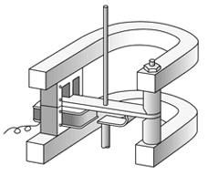 Конструкция электромагнитного излучателя с переменным магнитным зазором 2